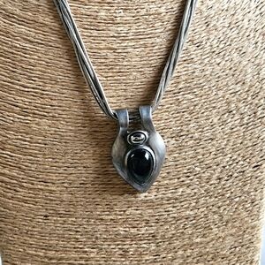 Chico's "Spirit, Motherly Love" Handmade Brushed Silver-tone Pendant Necklace